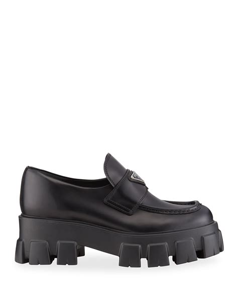 platform prada|Prada platform loafer.